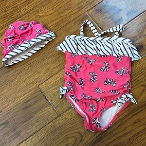 Janie and Jack Swimsuit and Hat Set